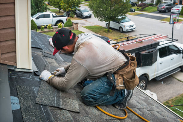 Professional Roofing technician working in Gardiner, ME